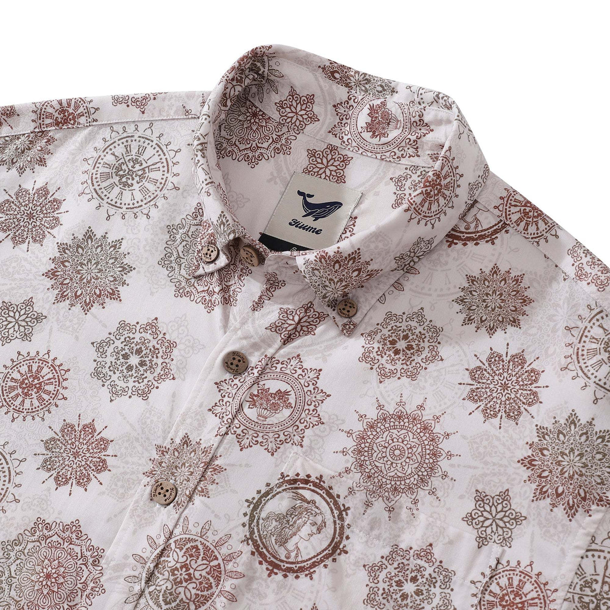Men's Hawaiian Shirt Virgo Print Tencel™ Button-down Short Sleeve Aloha Shirt The 12 Zodiac Signs By Sherry