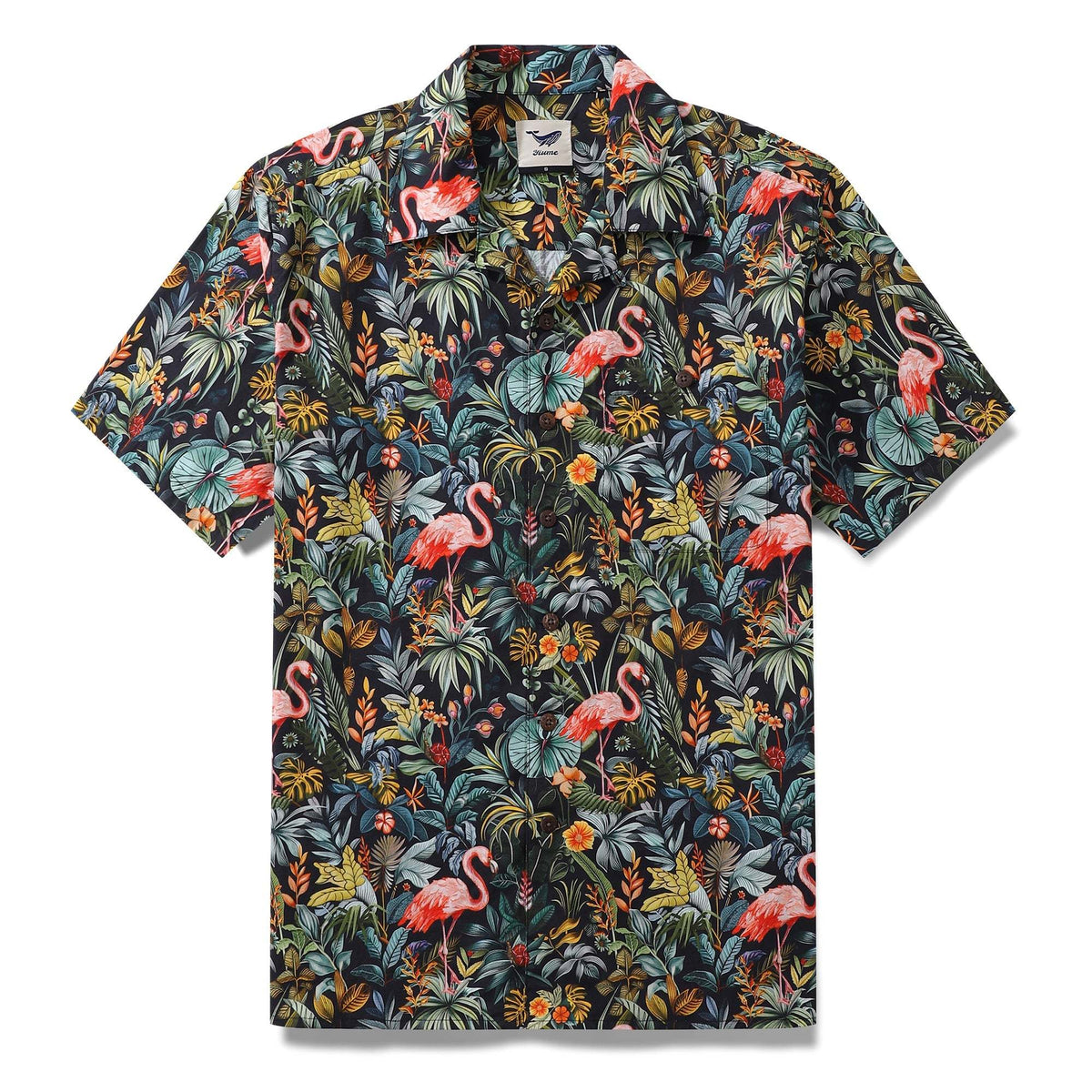 Hawaiian Shirt For Men Flamingo Haven Shirt Camp Collar 100% Cotton By Cigar