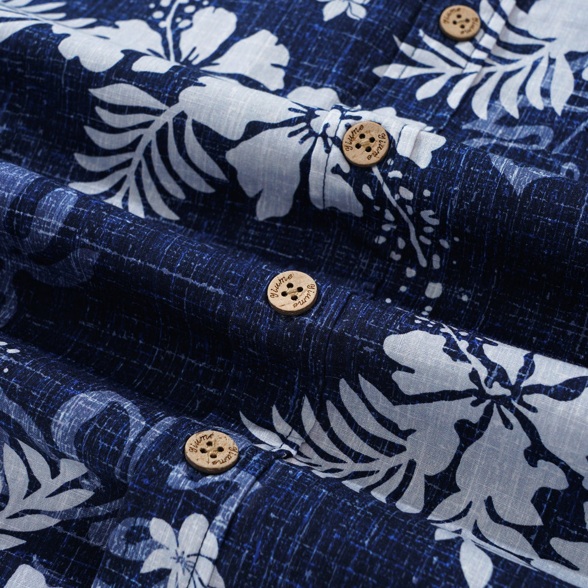 Yiume Tropical Hawaiian Shirt For Men Breathable Shirt Blue Short Sleeve Button-down Shirt By Huan huan