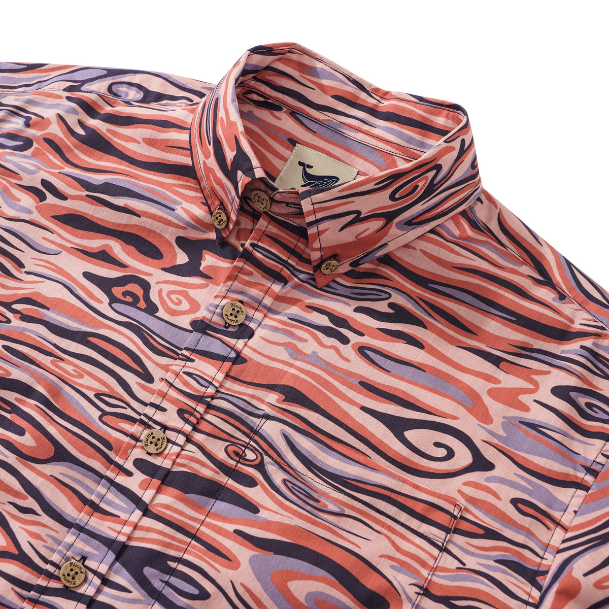 Men's Pink Hawaiian Shirt Short Sleeve Button-down 100% Cotton Aloha Celestial Harmony By Yakima