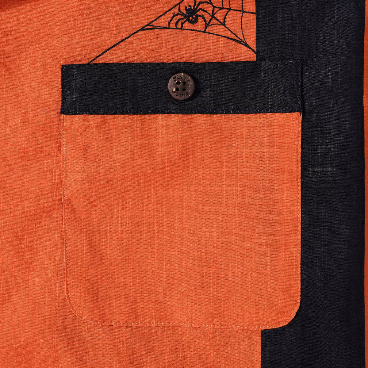 Men's Hawaiian Bowling Shirt Short Sleeve Halloween Camp Collar 100% Cotton Spider Pumpkin Lantern Shirt By Zeke