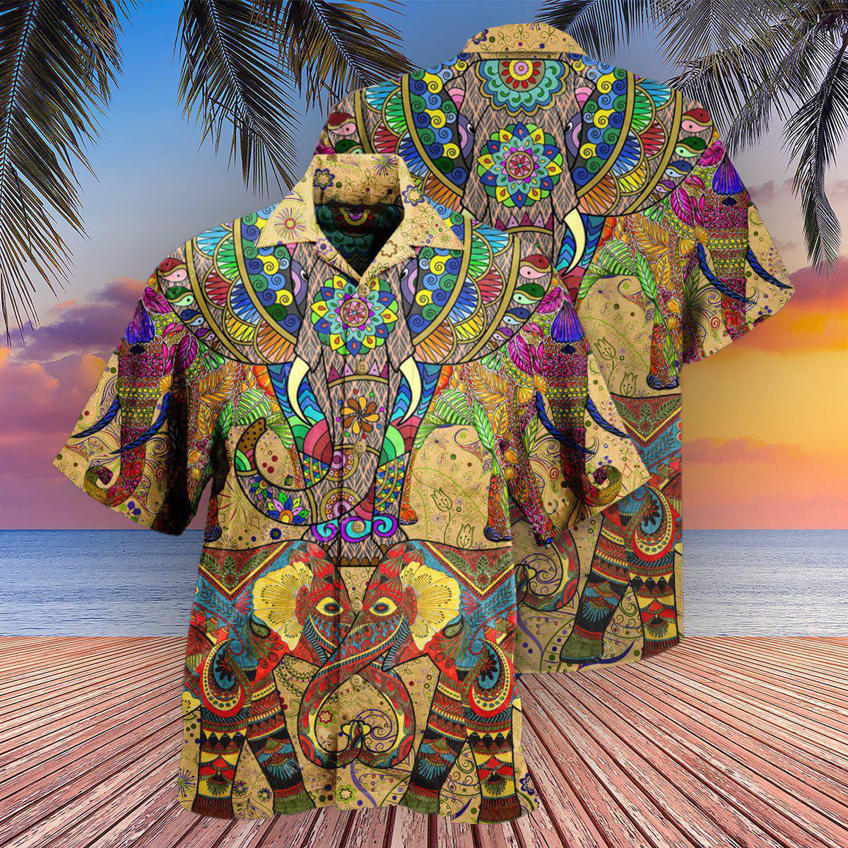 Elephant The Colorful Vintage - Hawaiian Shirt