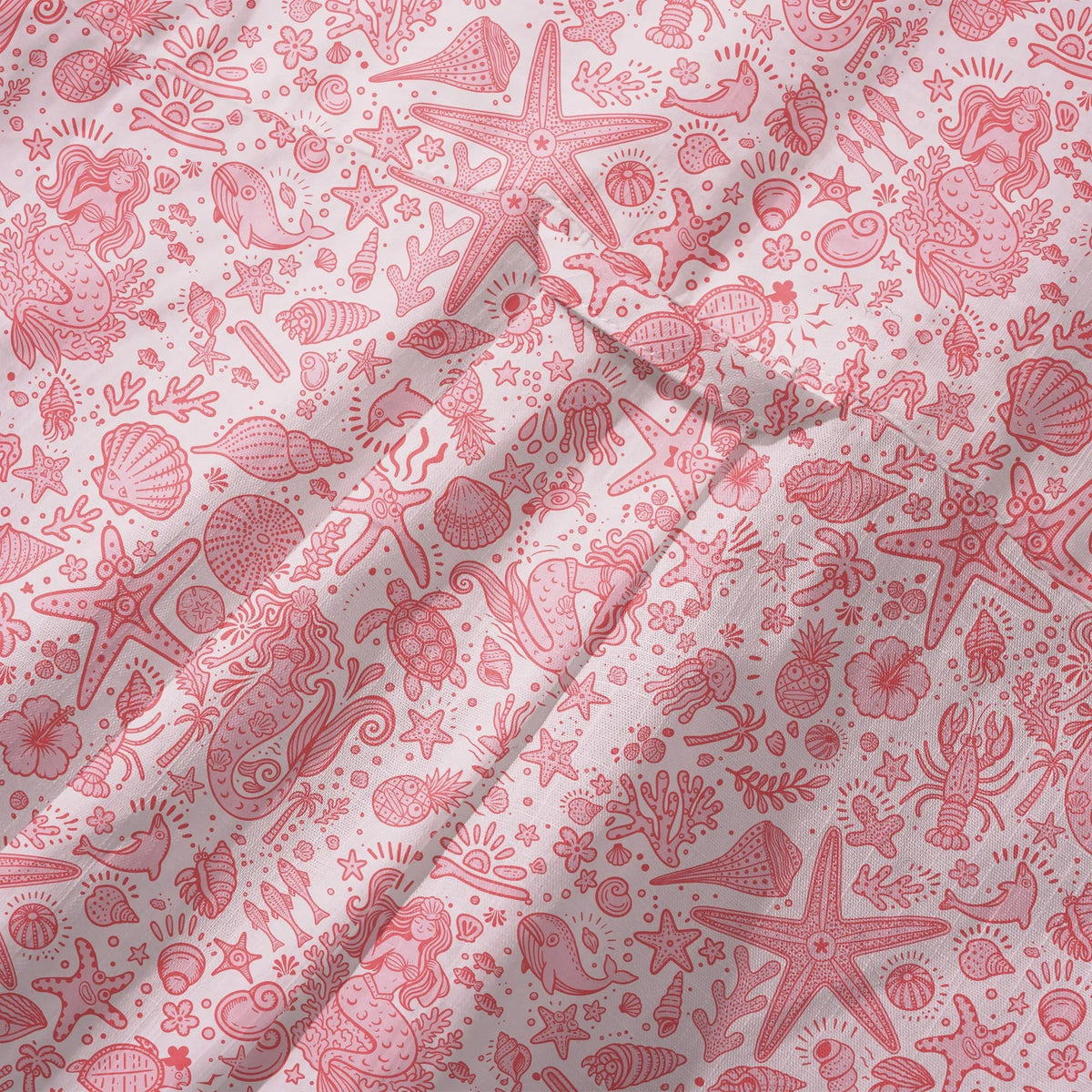 Chemise hawaïenne pour homme LeosWare® à manches courtes, boutonnée, 100 % coton, Aloha, rose doux, motifs océaniques par Huan huan