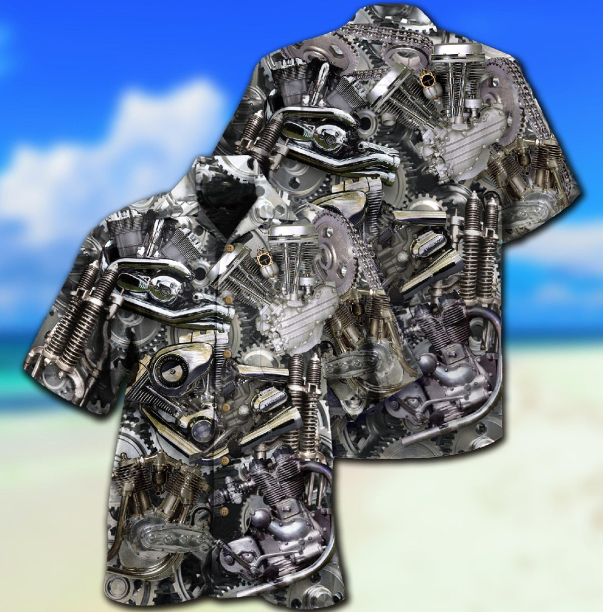 Motorcycle Don't Go Gray We Turn Chrome - Hawaiian Shirt