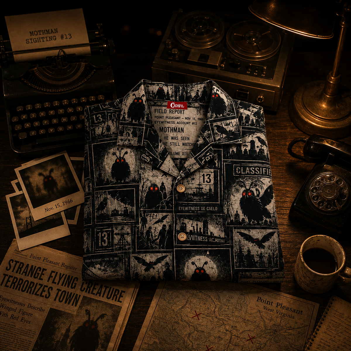 Mothman Sightings — Point Pleasant 1966 Hawaiian Shirt