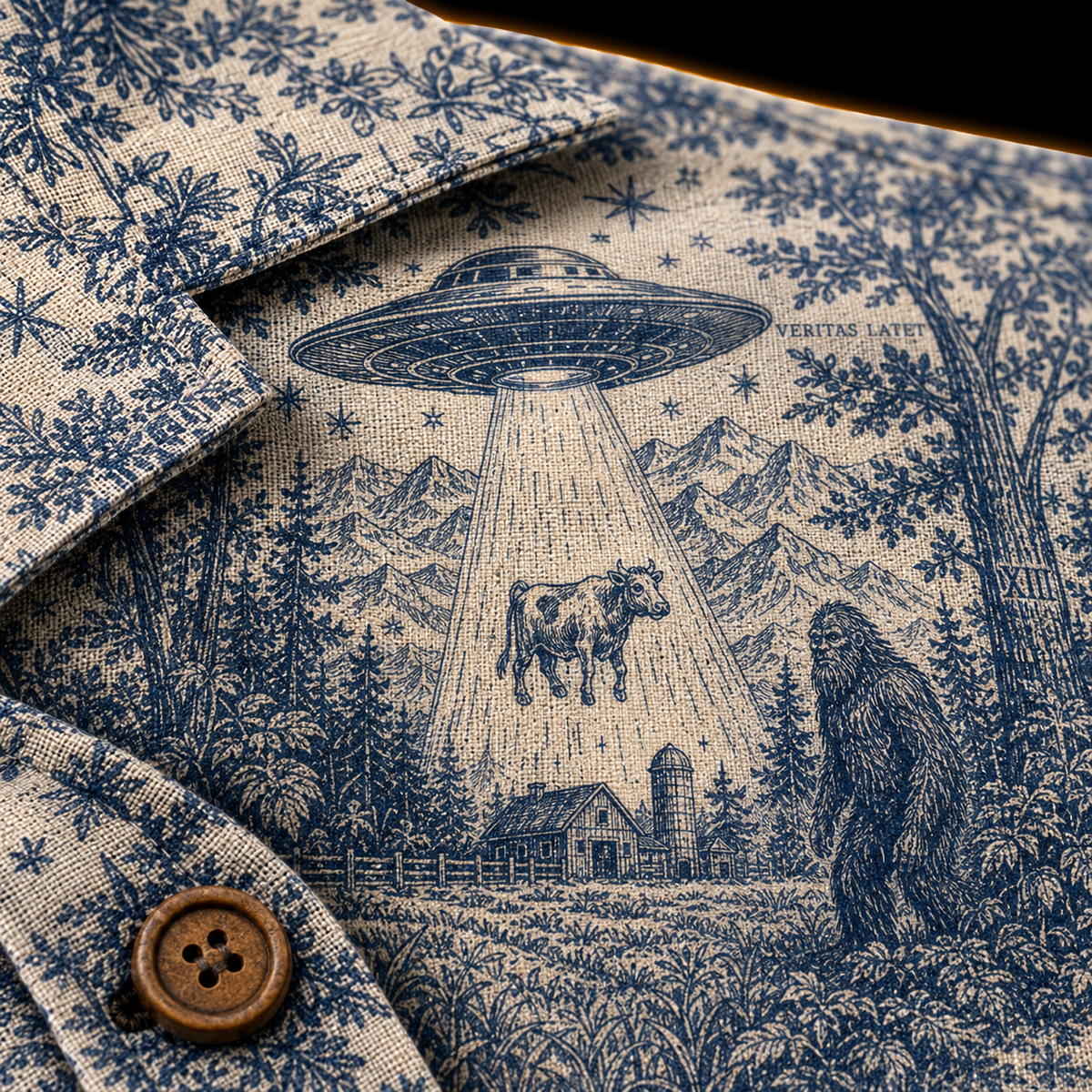 Veritas Latet — Paranormal Toile Hawaiian Shirt