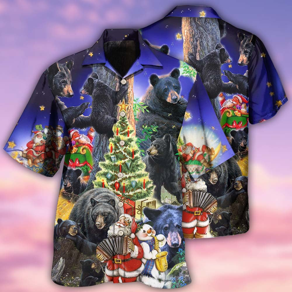 Bear Family Into Spring Merry Christmas - Hawaiian Shirt
