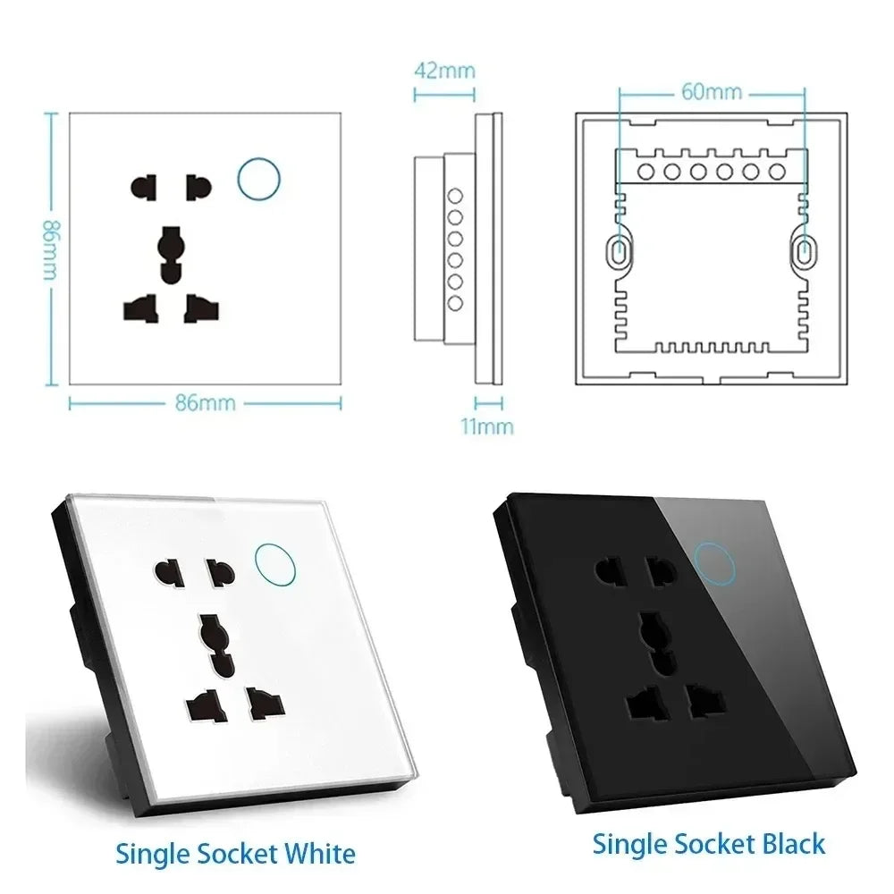 Melery Tuya Wifi Smart USB Type-C PD 20W Wall Socket Universal Electrical Plug Outlet Power Switch Wireless,Alexa Google Home