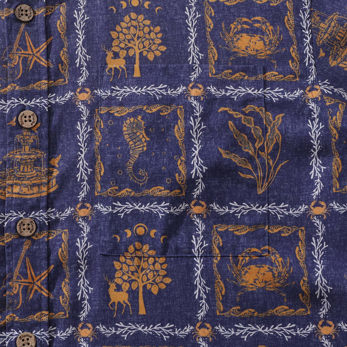 Men's Hawaiian Shirt Cancer Print Tencel™ Button-down Short Sleeve Aloha Shirt The 12 Zodiac Signs By Sherry