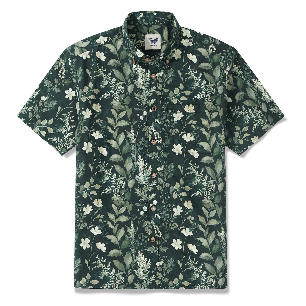 Chemise Hawaïenne Verte des Années 1950 Pour Hommes 100 % Coton À Boutons Courte Manches Tropicale Par Sun