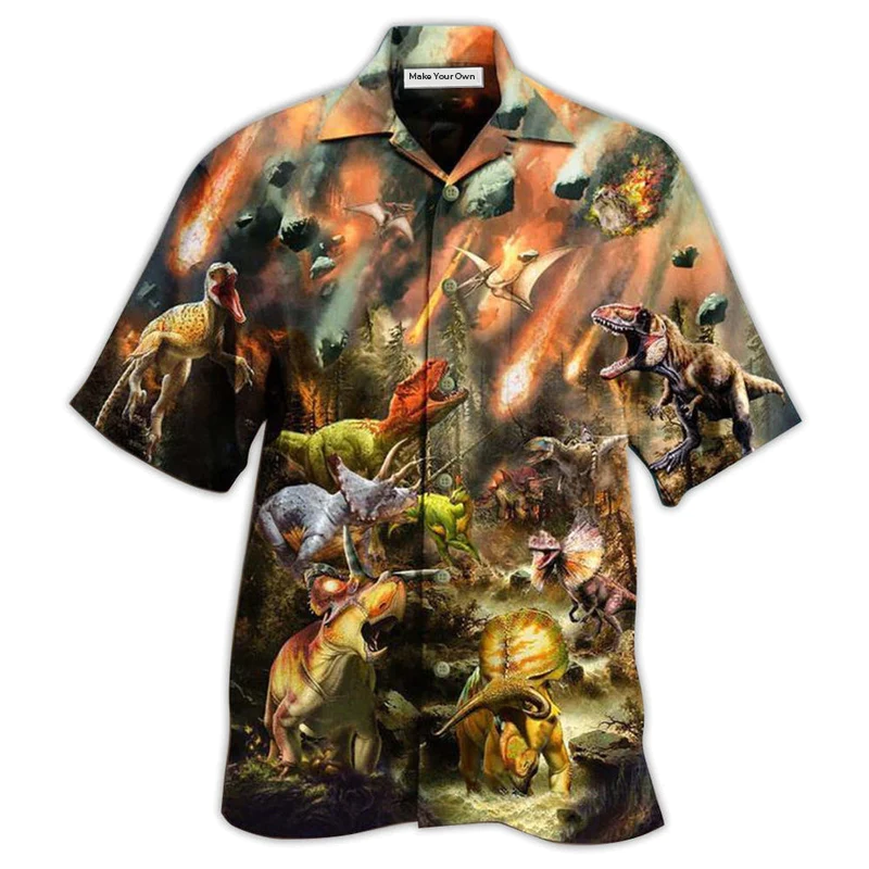 Dinosaur Disastrous War - Hawaiian Shirt